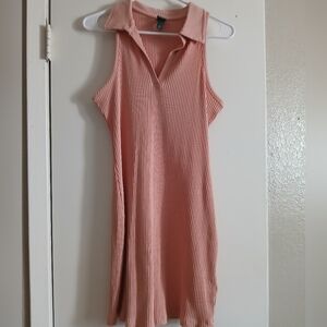 Womens V-neck Pink Dress Size Large Wild Fable